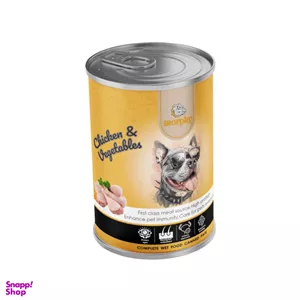 کنسرو غذای سگ مورفی طعم مرغ و سبزیجات وزن 575 گرم