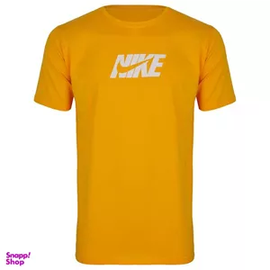 تیشرت اورسایز آستین کوتاه زنانه مدل 256003210 رنگ زرد طرح NIKE