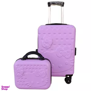 چمدان طرح کیتی برجسته کد 00200 مجموعه ۲ عددی