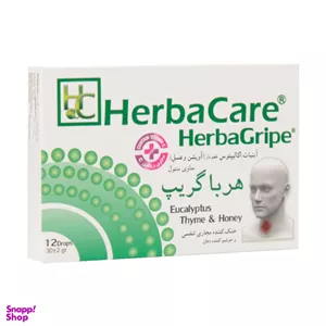 آبنبات هرباگریپ طعم آویشن و عسل بسته 12 عددی