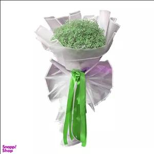 دسته گل عروس ژیپسوفیلا مدل گرد رنگ سبز