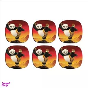 زیر لیوانی ترمه طراحان ایده مدل انیمیشن Kung Fu Panda کد CFP1397 بسته 6 عددی