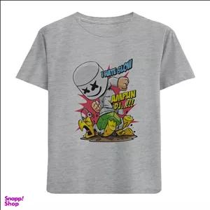 تیشرت آستین کوتاه پسرانه مدل آدمک چشم ضربدری D251