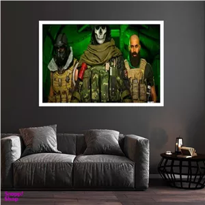 تابلو بکلیت طرح بازی Call of Duty مدل قاب شاسی W-s9633