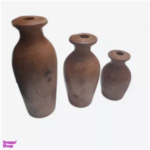 گلدان چوبی کد 222 مجموعه 3 عددی