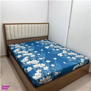 ملحفه 2 نفره ناتوسا مدل کشدار ارکیده سایز 180×200 سانتی متر