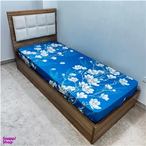 ملحفه ناتوسا کش دار ارکیده یک نفره سایز 90×200 سانتی متر