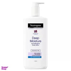 لوسیون پوست خشک و حساس نوتروژینا مدل Deep moisture حجم 400 میلی لیتر