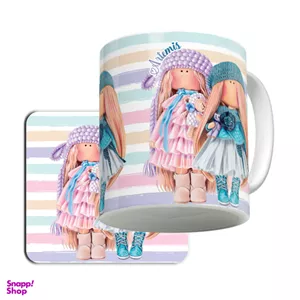 ماگ لاژید مدل اسم آرتمیس کد PNKDLL به همراه زیرلیوانی