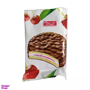 بیسکوئیت روکش دار با طعم آلبالو شیرین عسل وزن 25 گرم