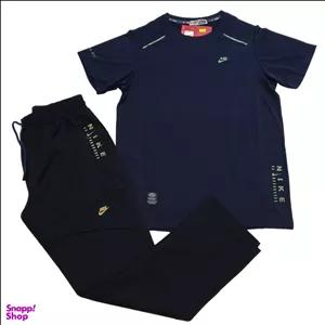 ست تیشرت شلوار ورزشی مردانه کد 1101 رنگ سرمه ای