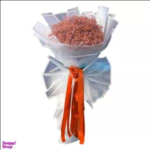 دسته گل عروس ژیپسوفیلا مدل گرد رنگ نارنجی