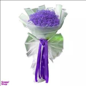 دسته گل عروس ژیپسوفیلا مدل گرد رنگ بنفش