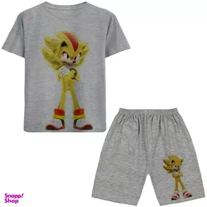 ست تیشرت و شلوارک پسرانه مدل سونیک کد N45