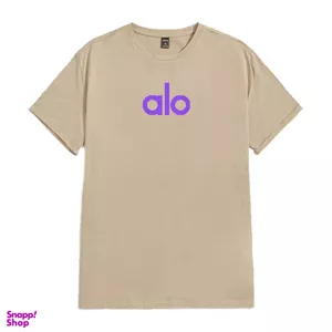 تیشرت لانگ کد TL41 طرح alo رنگ کرم