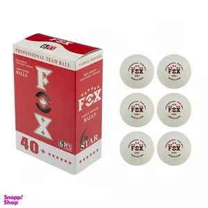 توپ پینگ پنگ فاکس 6 ستاره مدل 40  T006 بسته 6 عددی