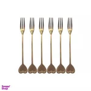 چنگال زیتون طرح قلب بسته 6 عددی 