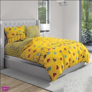 سرویس خواب طرح ساتین پنبه کد 233 یک نفره چهار تکه