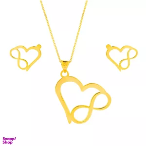 نیم ست طلای 18 عیار شمیم گلد گالری مدل GLE165 