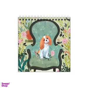 دفتر طراحی طرح سگ خوشحال و مبل در بین گلها کد 9179711