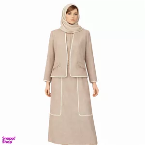 ست کت و دامن زنانه السانا مدل ضحا کد 219607 رنگ شکلاتی