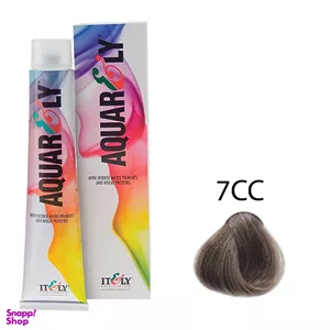 رنگ مو آکوارلی شماره 7CC رنگ بلوند خاکستری متوسط قوی حجم 100 میلی لیتر