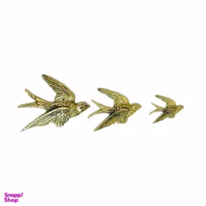 دکوری برنجی طرح پرستو مدل دیوارکوب کد 829-244g مجموعه 3 عددی