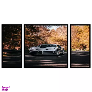 تابلو بکلیت طرح ماشین لوکس بوگاتی مدل B-bu3585 مجموعه 3 عددی