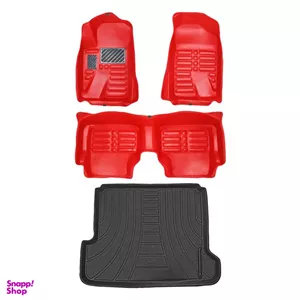 کفپوش پنج بعدی خودرو پانیذ مدل EVA مناسب دنا پلاس به همراه کفپوش صندوق