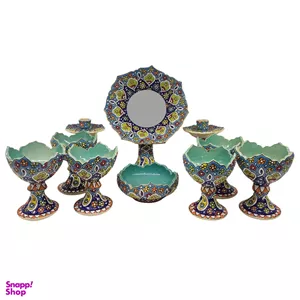 ست هفت سین میناکاری مدل رضوان کد 66 مجموعه ۱۰ عددی