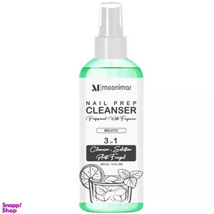 کلینزر کاشت ناخن مونیمار مدل Mojito سه کاره حجم 420 میلی لیتر
