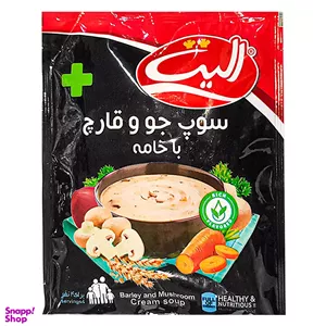 سوپ جو و قارچ با خامه الیت وزن ۶۵ گرم