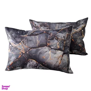 روبالشی مخمل مدل استون ماربل مجموعه 2 عددی