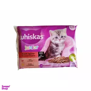 پوچ مولتی پک کیتن ویسکاس با طعم مرغ و بره بسته 4 عددی