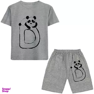 ست تی شرت و شلوارک پسرانه مدل A36 PANDA D