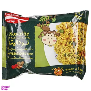 نودل با طعم سبزیجات آماده لذیذ وزن ۷۵ گرم