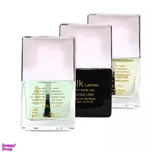 ست تاپ شاین و تاپ کات و برق ناخن تیک مدل Gold Line مجموعه ۳ عددی