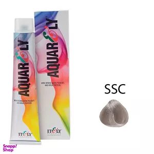 رنگ مو آکوارلی شماره SSC رنگ بلوند خاکستری کاملا روشن حجم 100 میلی لیتر
