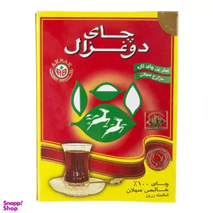 چای شکسته دو غزال مدل ساده وزن 100 گرم