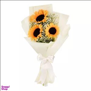 دسته گل طبیعی گل بازار مدل آفتابگردان سلدا