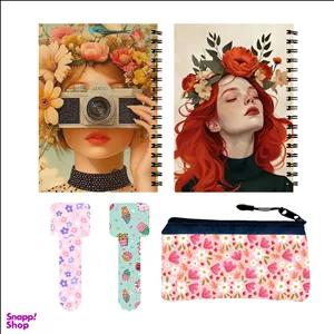 بسته لوازم تحریر مدل دختر فانتزی کد 398 مجموعه 5 عددی