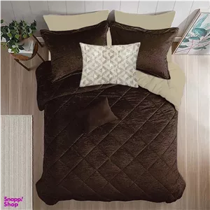 سرویس روتختی 7 تکه دو نفره نوپه هوم کد M40 به همراه روبالشی طرح دار
