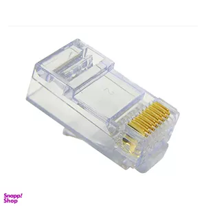 سوکت شبکه Cat6 UTP امپ مدل RJ45 بسته 100 عددی