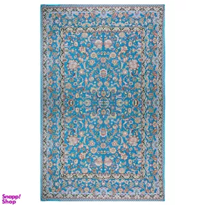 روفرشی طرح افشان زمینه آبی فیروزه ای