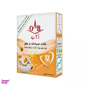 جو دوسر پرک با هلو خشک ارگانیک ا آ ب وزن 200 گرم