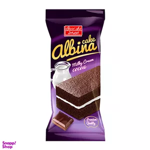 کیک لایه ای کاکائویی با کرم شیری آلبینا شیرین عسل وزن 4۰ گرم