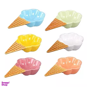 بستنی خوری ۶ پارچه الوان مدل حصیری