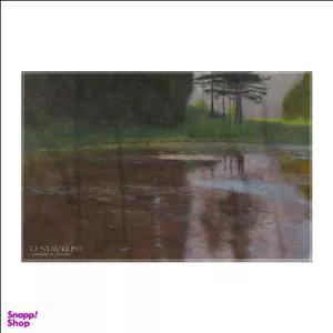 کاغذ کادو ترمه طراحان ایده مدل صبح کنار برکه از کلیمت کد art0082