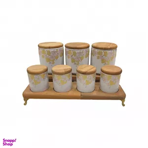 ست جای ادویه روهام مدل راش کد 3304 مجموعه 7 پارچه