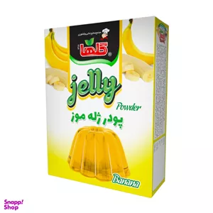 پودر ژله موزی گلها وزن 100 گرم بسته بندی جعبه
